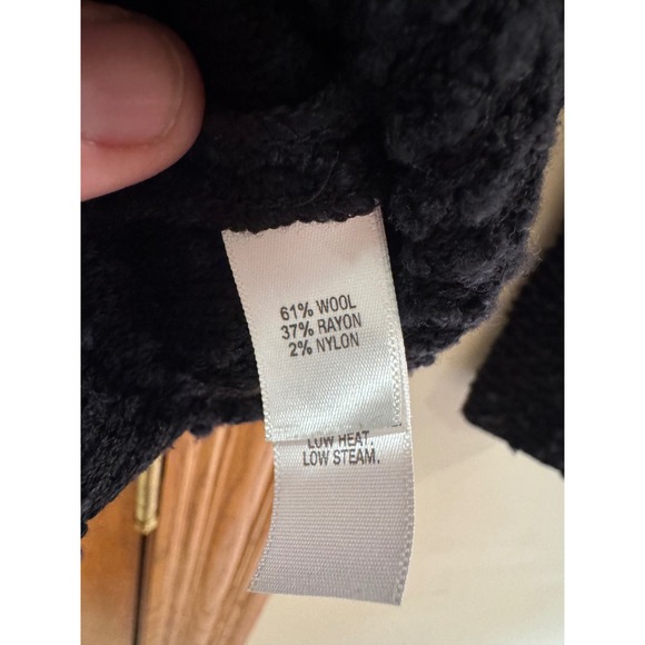 St. John Knits Ombre Colorblock Wool Blend Jacket Cream Black Size 10 Made USA - Picture 7 of 9